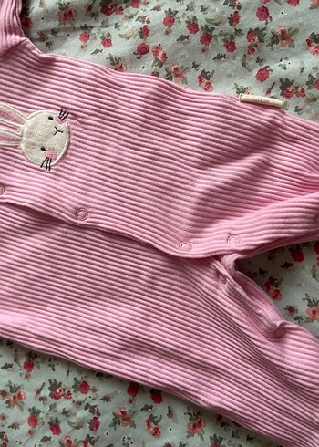 Nakışlı Pembe Bebek tulumu - Görsel 2