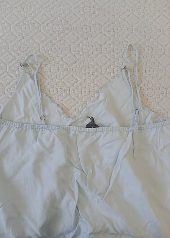 Yazlık ince kadın kot tulum - Görsel 5