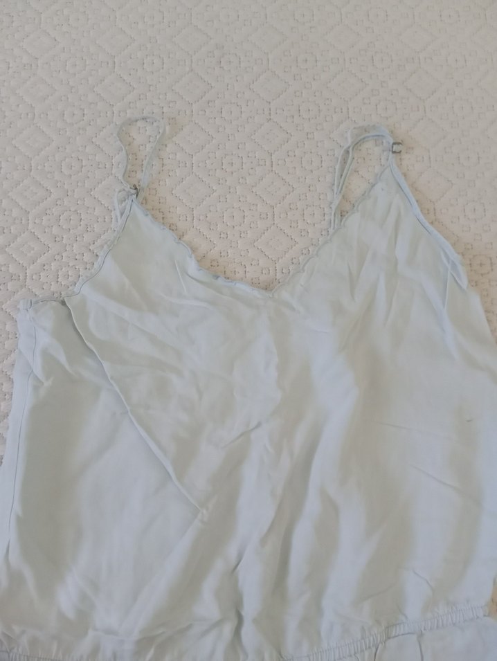 Yazlık ince kadın kot tulum - Görsel 3