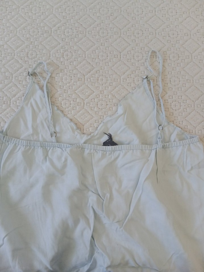 Yazlık ince kadın kot tulum - Görsel 5