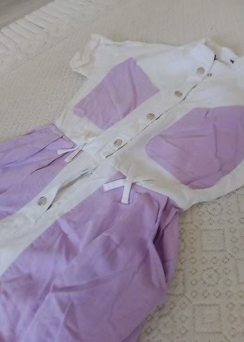 Lila-Beyaz Kot Tulum - Görsel 3