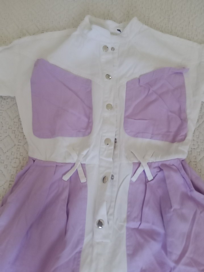 Lila-Beyaz Kot Tulum - Görsel 4