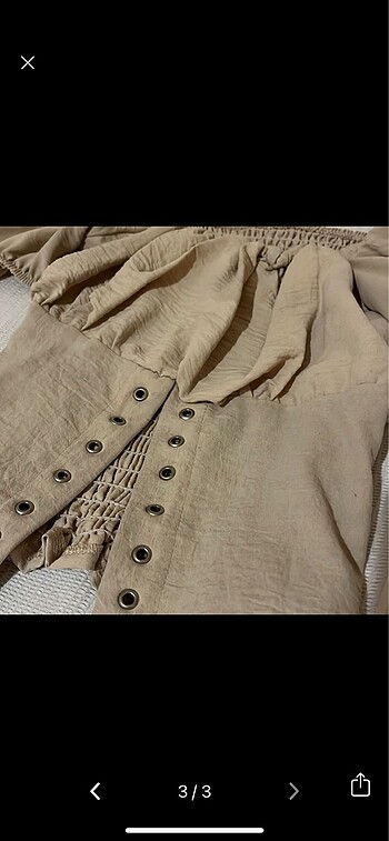 s Beden Korse krem rengi crop
