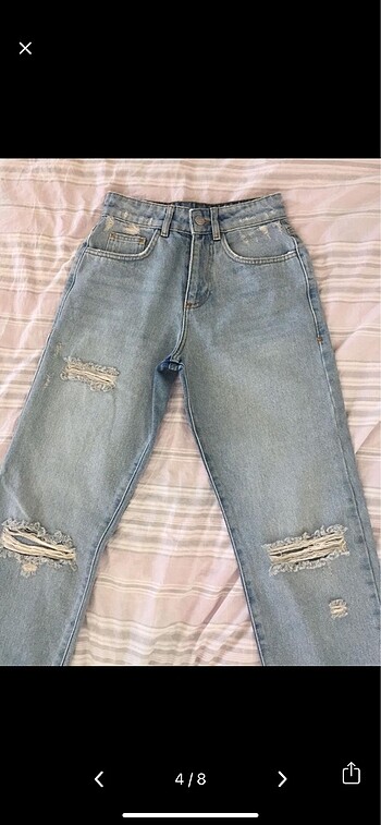 xs Beden mavi Renk Straight leg jean