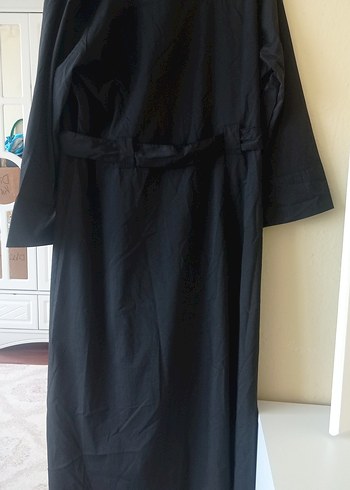 Siyah Kemerli Uzun Kadın Elbise - Görsel 8