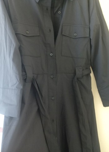 Siyah Kemerli Uzun Kadın Elbise - Görsel 5