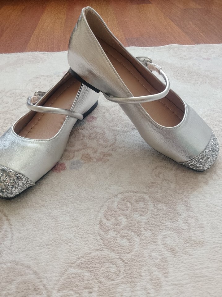 Tokalı Gri Babet Ayakkabı - Görsel 2