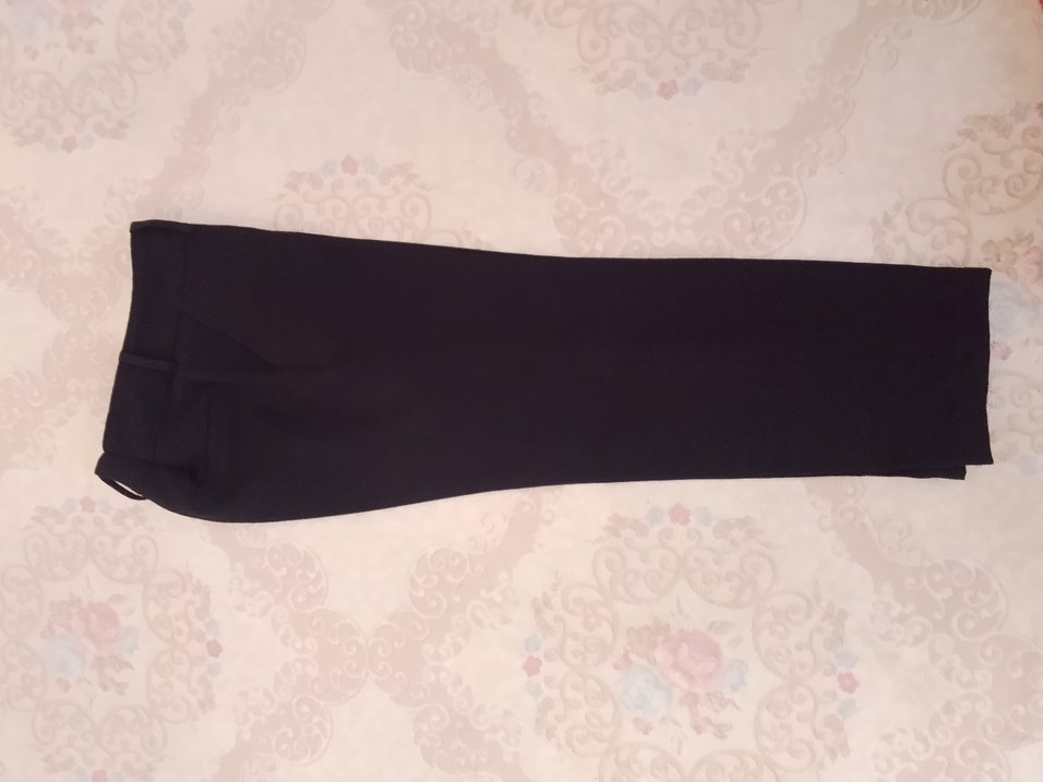 Kadın Siyah Kemerli Kumaş Pantolon - Görsel 2