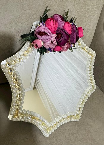 Piliseli Beyaz Bohem Düğün aksesuarları - Görsel 2