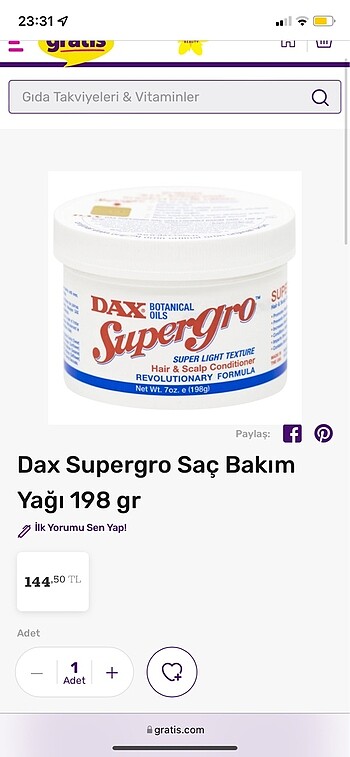 DAX Supergro saç yağı
