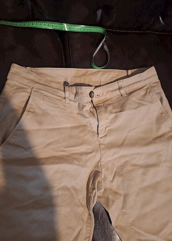 Bej Pamuklu Rahat Kesim Erkek Şort - Görsel 2