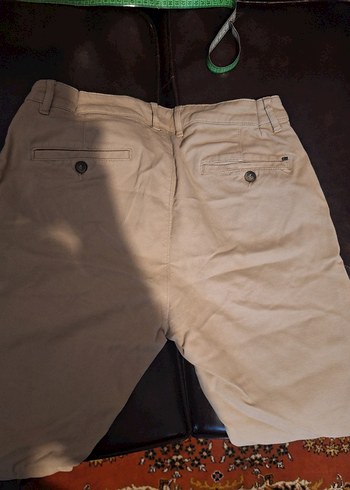 Bej Pamuklu Rahat Kesim Erkek Şort - Görsel 3