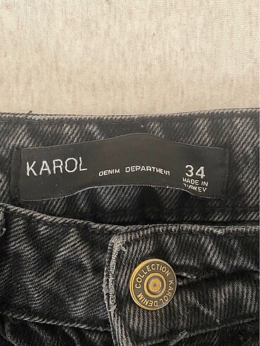 34 Beden siyah Renk Karol Siyah mom jean