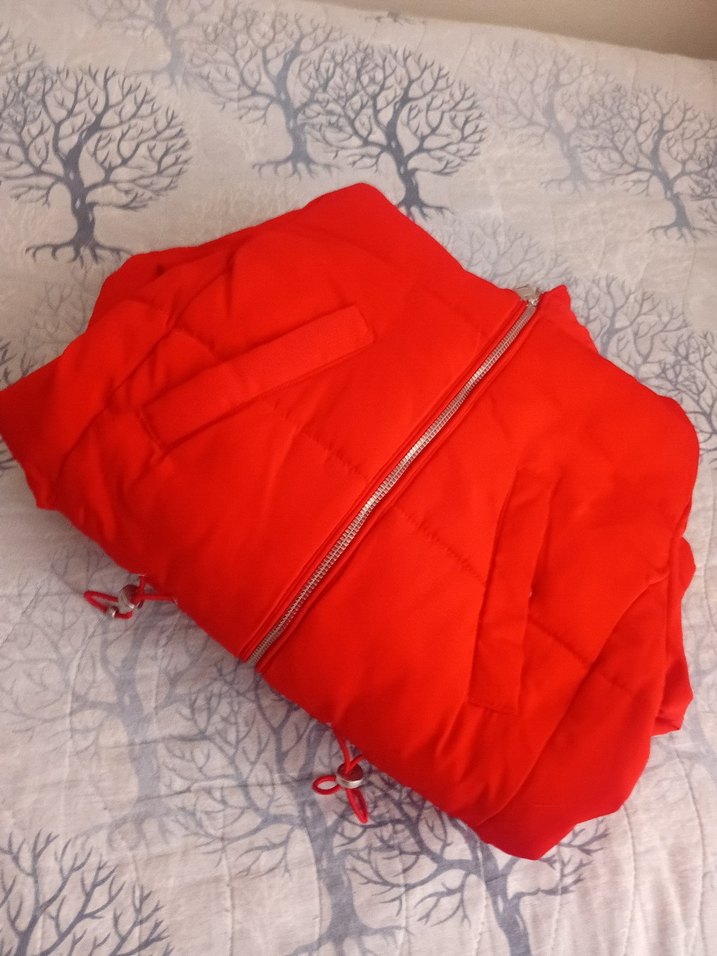 Kırmızı Fermuarlı 11yaş Kışlık Mont - Görsel 4