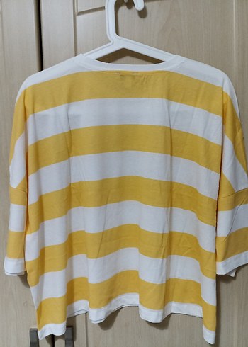 Mavi Çizgili Kadın Tişört - Görsel 3