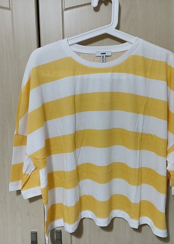 Mavi Çizgili Kadın Tişört - Görsel 2