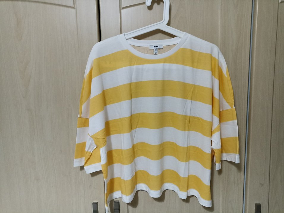 Mavi  Çizgili Kadın Tişört - Görsel 2