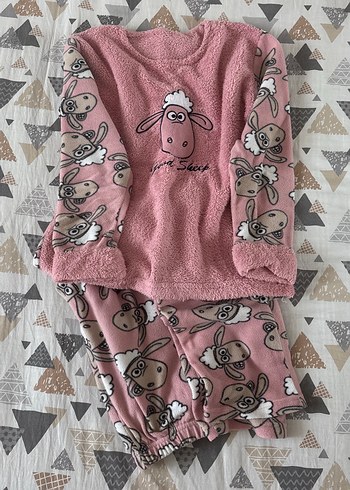 Pembe Polar Pijama Takımı