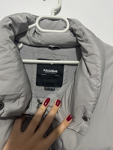 s Beden gri Renk Pull&Bear Şişme Mont
