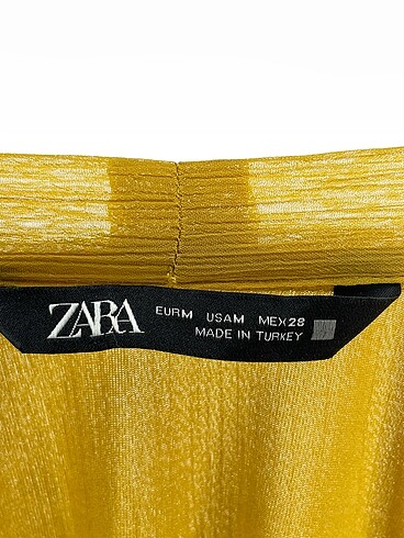 m Beden sarı Renk Zara Uzun Elbise %70 İndirimli.