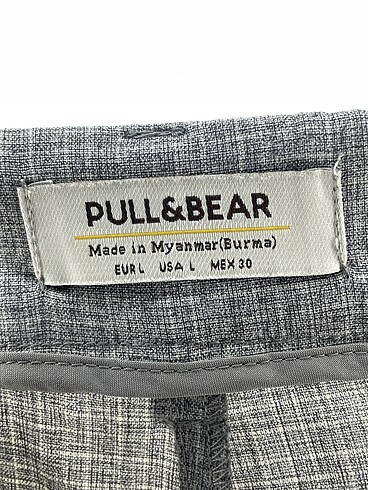 l Beden gri Renk Pull and Bear Düz Kesim %70 İndirimli.