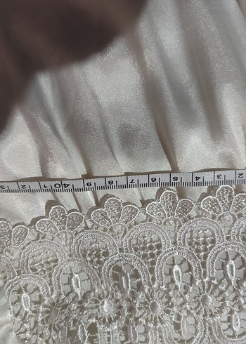 Uzun Beyaz Nakışlı Bohem Kadın Gecelik ve Sabahlık - Görsel 2