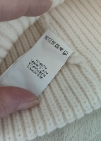 Beyaz Örgü Kadın Bere - Görsel 3