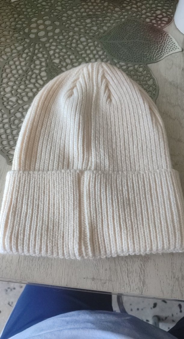 Beyaz Örgü Kadın Bere - Görsel 2