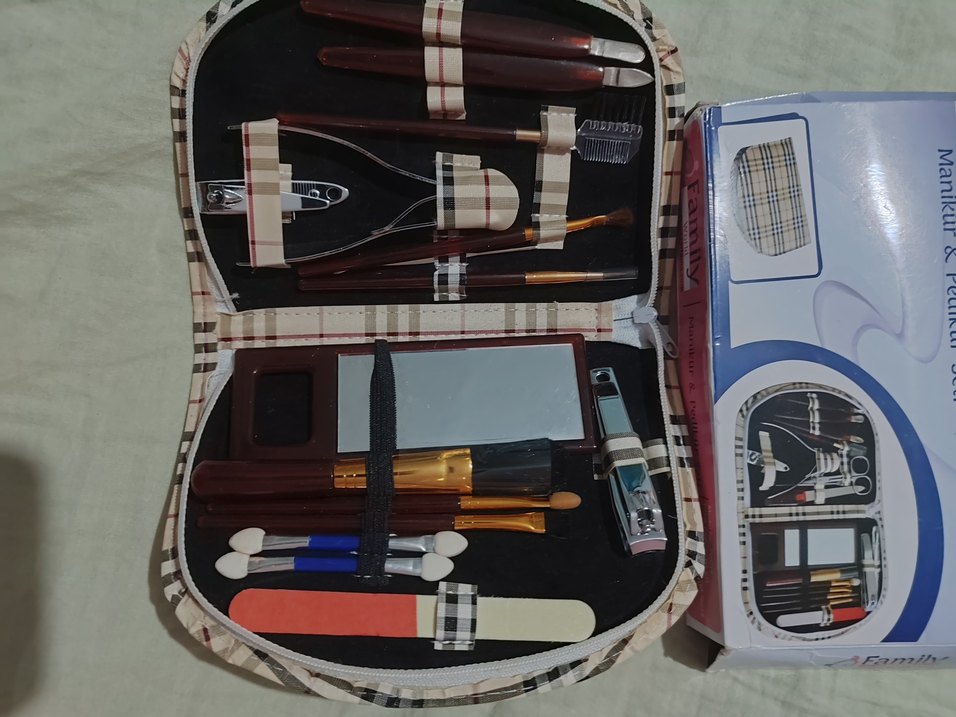 Ekose Çantalı Manikür Seti - Görsel 2