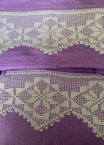 Dantel İşlemeli Mor Nevresim Takımı - Görsel 2