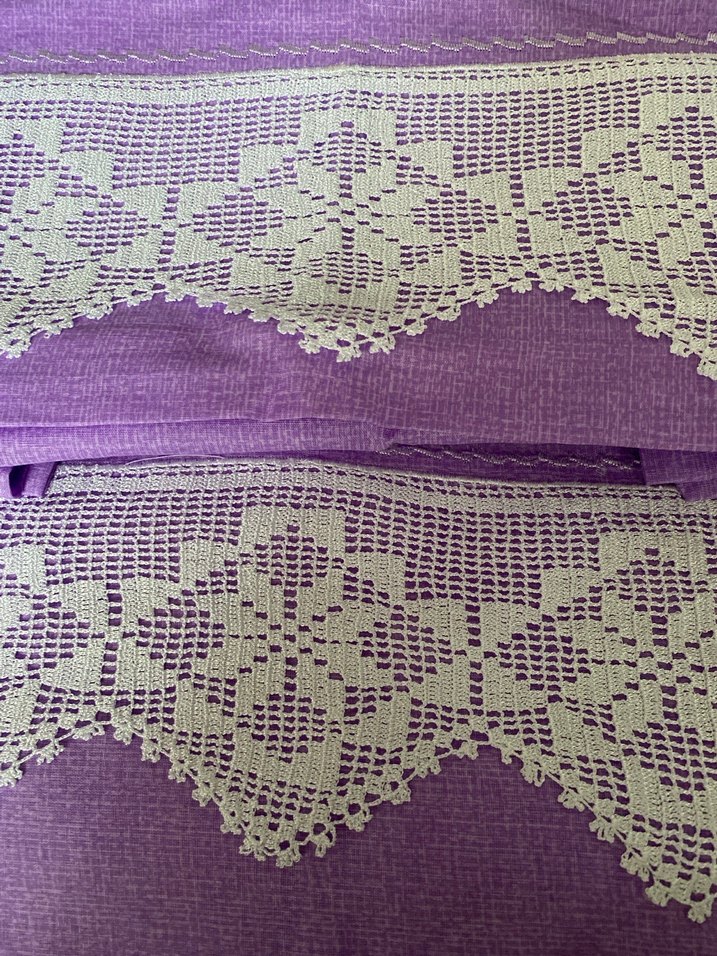 Dantel İşlemeli Mor Nevresim Takımı - Görsel 2