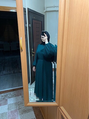 36 Beden yeşil Renk elbise