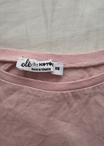 xs Beden pembe Renk Pembe Baskılı Kısa Kollu Tişört