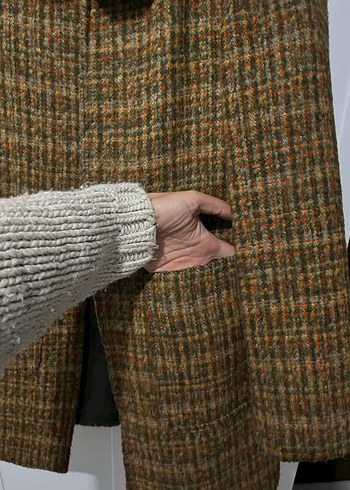 Kahverengi Kürklü Kadın Midi Kaban - Görsel 2