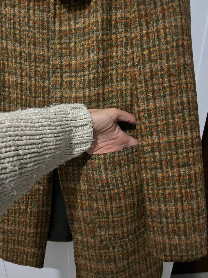 Kahverengi Kürklü Kadın Midi Kaban - Görsel 2