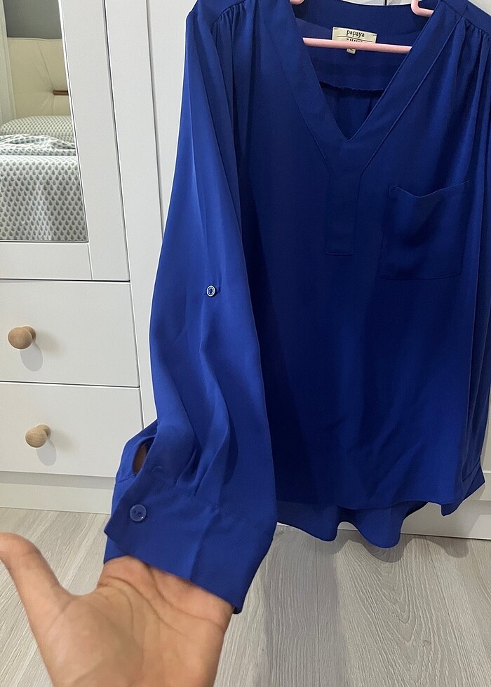 Saks mavisi bluz - Görsel 2