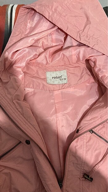 Robin Robin yağmurluk pudra pembe