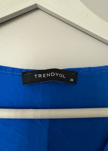 Trendyol & Milla Mavi Nakışlı Uzun Bohem Tunik plaj elbise