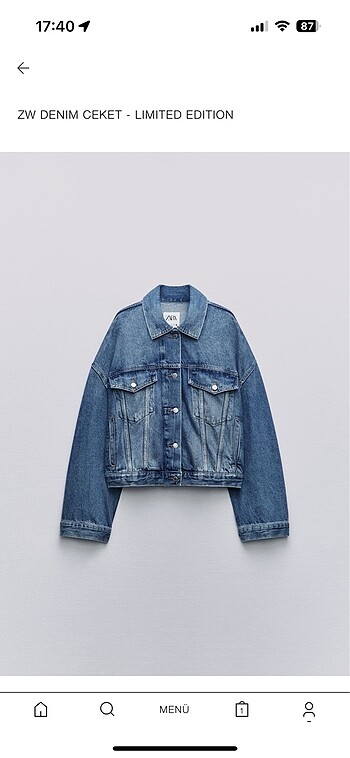 Zara denim ceket