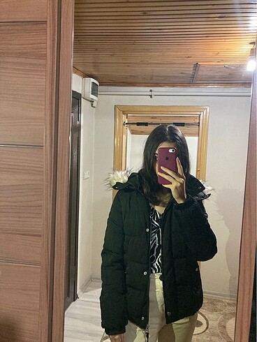 Bershka kadın kapüşonlu mont