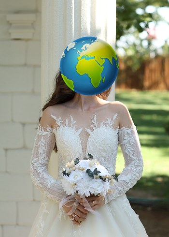 38 beden helenistik model Uzun Kollu Straplez A Kesim Gelinlik - Görsel 4