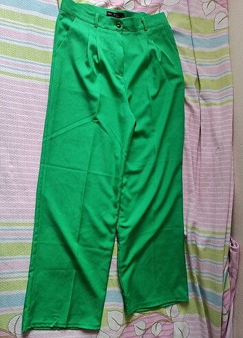 40 Beden yeşil Renk Yeşil palazzo pantalon 