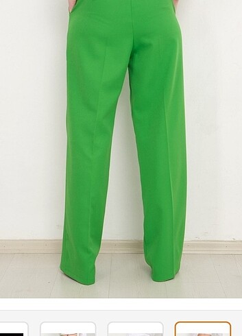 Yeşil palazzo pantalon - Görsel 8