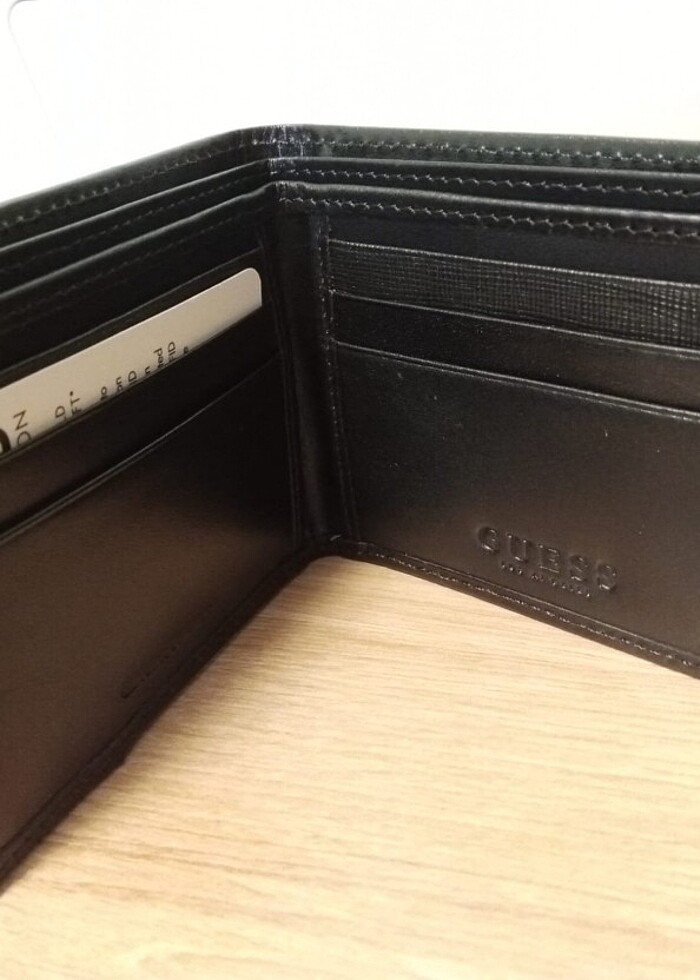 Guess orijinal hakiki deri erkek cüzdanı siyah - Görsel 4
