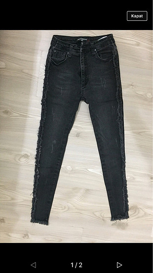 Yanları püskül detaylı pantolon