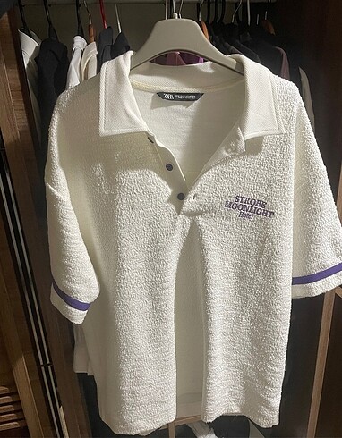 Zara Oversize Polo Yaka Tişört