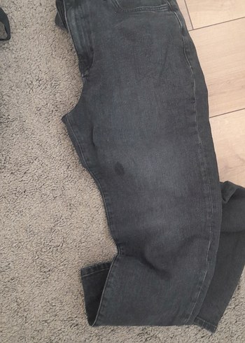 Gri, Bol Kesim Midi Kadın Kot Pantolon