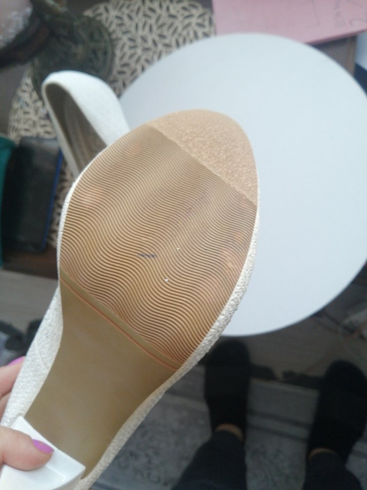 Beyaz Simli Stiletto Gelinlik Ayakkabısı - Görsel 4