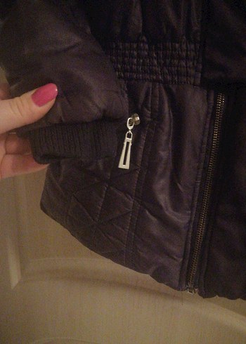 Kemerli Kahverengi Kız Çocuk Kaban - Görsel 3