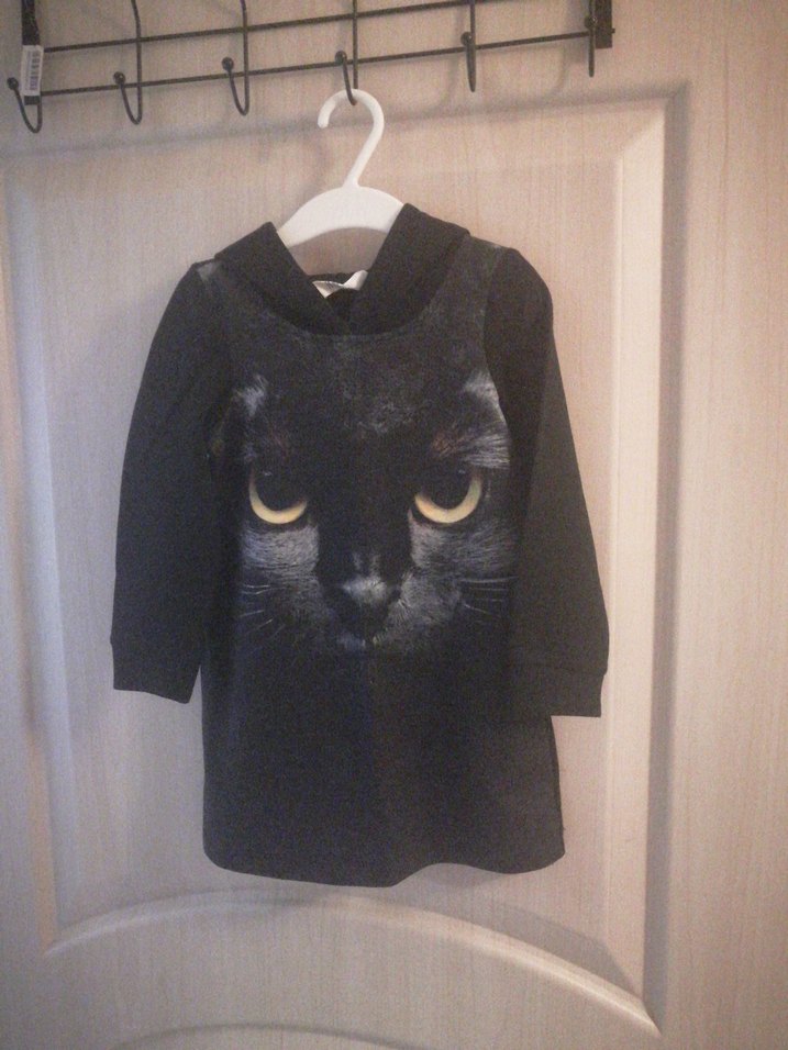 Siyah Gotik Kedi Sweet Elbise - Görsel 2